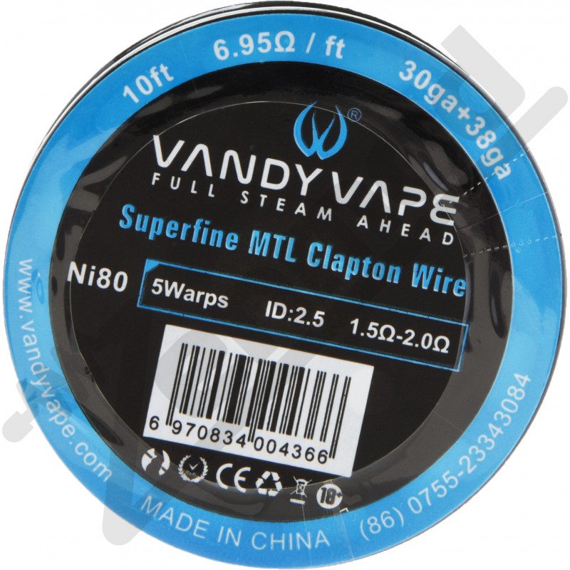 Фото и внешний вид — Vandy Vape Superfine MTL Clapton Wire Ni80 30GA+38ga 3м