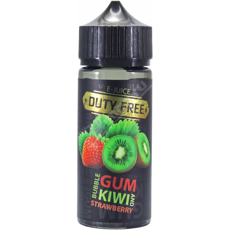 Фото и внешний вид — DUTY FREE BLACK - Bubblegum Kiwi and Strawberry 120мл