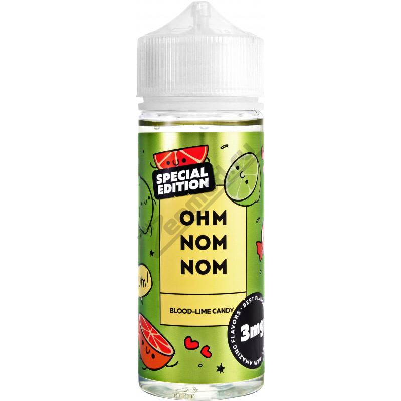 Фото и внешний вид — OHM NOM NOM - BLOOD-LIME CANDY 120мл