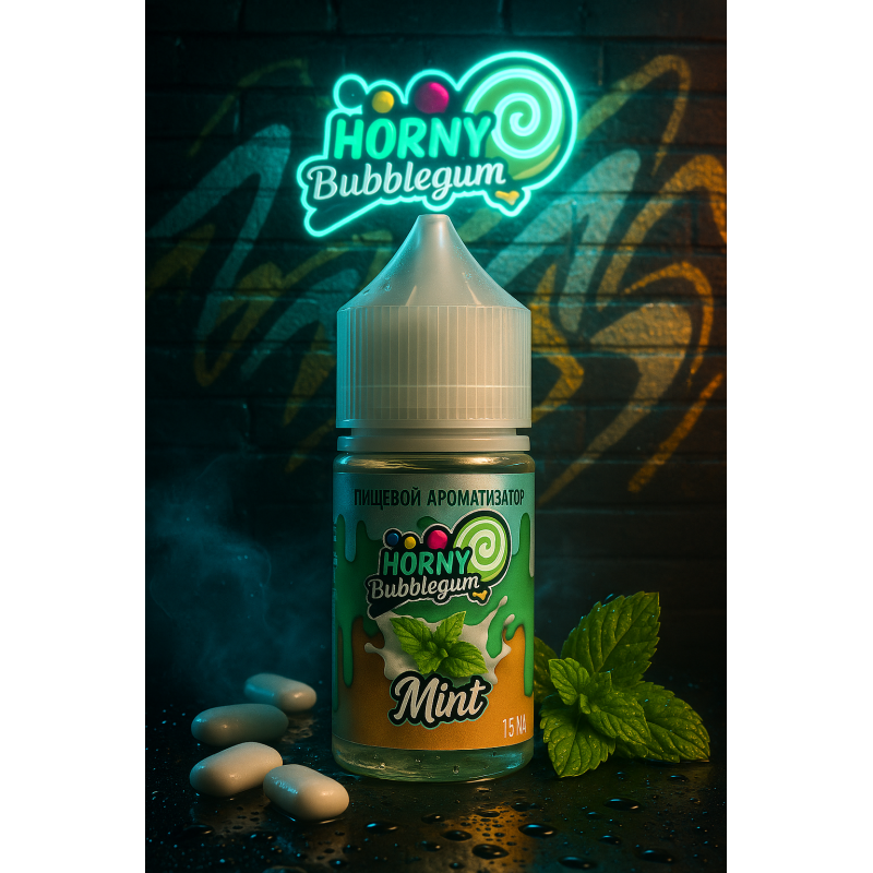 Фото и внешний вид — HORNY Bubblegum - Mint 15мл
