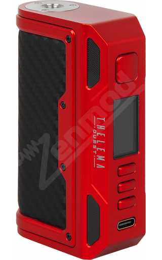 Lost Vape Thelema Quest 200W Mod Matte Red Carbon Fiber
